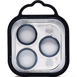 Противоударное стекло для камеры СG05 для iPhone 15 Pro/15 Pro Max (dark blue) (231403)