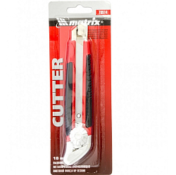 Нож 18мм MATRIX 78914, выдвижное лезвие, металл. направляющая, винтовой фиксатор лезвия