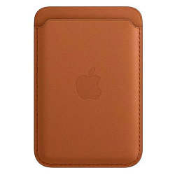 Кошелек для карт MagSafe Leather Wallet для Apple iPhone с анимацией, светло-коричневый