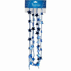 Бусы Волшебная страна Звезды длина 2,7м, размер звезды 2см, цвет синий 104058