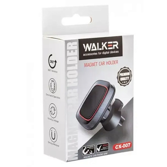 Автомобильный держатель WALKER CX-007 черный, магнитный на воздуховод