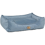 Лежанка, велюр, 55 х 40 х 15 см, голубая 9518196