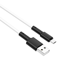 Кабель USB <--> microUSB  1.0м BOROFONE BX31 Soft, белый, 5A