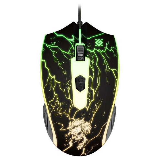 Мышь DEFENDER GM-925, Thunderbolt, чёрный, рисунок