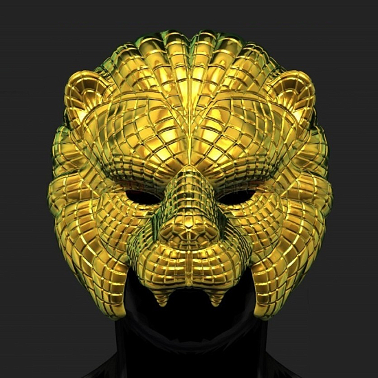 Золотая VIP Маска - LION