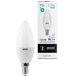 Лампа светодиодная GAUSS Elementary C35 12W/4100K/E27 1/10/100