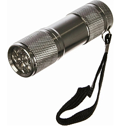 Фонарь ULTRAFLASH 9-LED, металлик