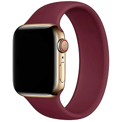 Силиконовый моно-ремешок ISA для Apple Watch 38/40mm (135mm) бордовый