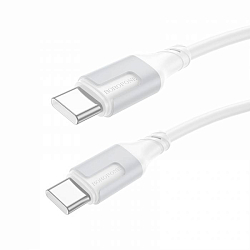 Кабель Type-C <--> Type-C  1.0м BOROFONE BX101, White, 60W