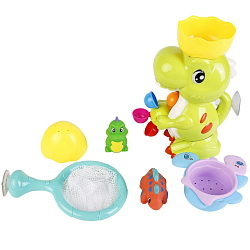 Набор для купания Mioshi Aqua "Динозавр-фонтанчик" (см, 7 предм.)