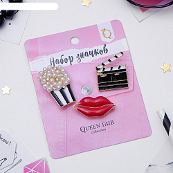 Набор значков "Кино", цветной в золоте