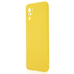 Задняя накладка Silicone Case Soft Matte для Xiaomi Redmi Note 10 жёлтый