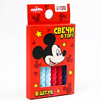 Набор свечей в торт 8 шт "С Днем Рождения", Микки Маус 6891468