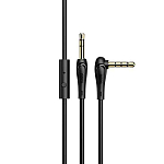 Кабель Jack 3.5 <--> Jack 3.5  1.0м HOCO UPA15 чёрный, микрофон, кнопка ответа
