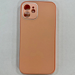 Задняя накладка Craft для iPhone 12, розовая, бархатное стекло