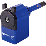 Точилка механическая BRAUBERG JET, металлический механизм, корпус синий, 229570