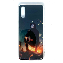 Силиконовый чехол NONAME для Samsung Galaxy A02 Гай Фокс, серый (1)