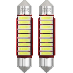 Лампа светодиодная AVS SV042 T11/белый/ (SV8,5) CANBUS  9 SMD 7020 39мм 12V., блистер 2 шт