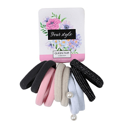 Резинка для волос "Синди люкс" (набор 10 шт) пастель, 4 см, микс   9887950