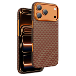 Задняя накладка KEEPHONE KEVILAR PARIS CARBON MAGSAFE CASE для iPhone 17 PRO MAX, ORANGE