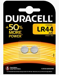 Элемент питания DURACELL AG13 BL-2 (LR44) Duralock
