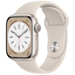 Часы Apple Watch Series 8 GPS, 41 мм, (MNP63) Starlight, Sport Band (LL)
