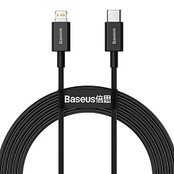Кабель Lightning <--> Type-C  1.0м BASEUS черный, 20W (CATLYS-A01)