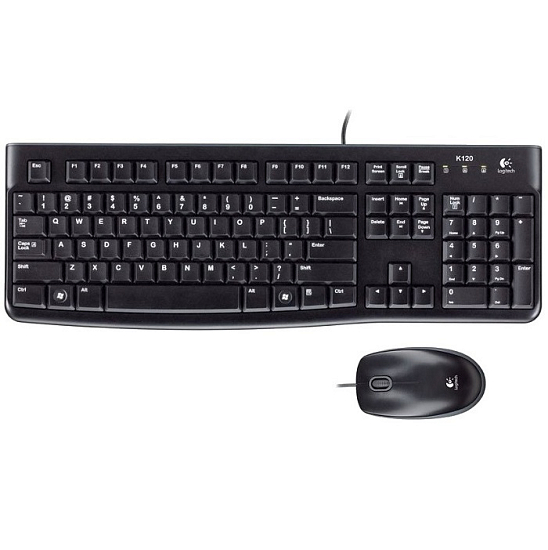 Клавиатура+мышь LOGITECH MK120 черный