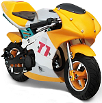 Электромотоцикл детский желтый