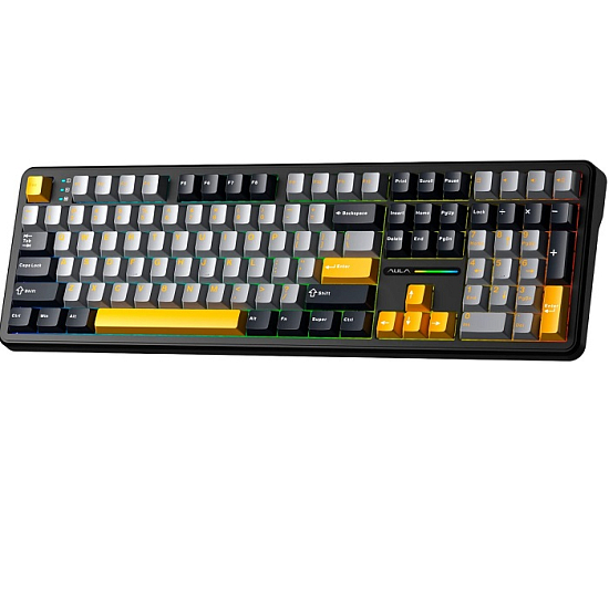 Клавиатура AULA F108 Dark Grey-Light Grey-Yellow