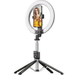 Светодиодное кольцо-подсветка WALKER WLR-2050R, 26 см, RGB (со штативом)