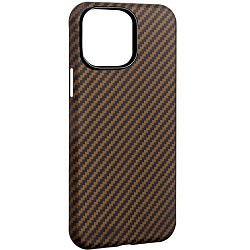Задняя накладка K-Doo Kevlar для iPhone 15 Pro, под карбон, коричневый