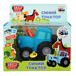 Модель металл свет-звук СИНИЙ ТРАКТОР длина 11 см, инерц, синий Технопарк 391845