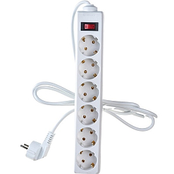 Сетевой фильтр  1.8м EXEGATE EX221172RUS SP-6-1.8W, 6 розеток, евровилка, белый