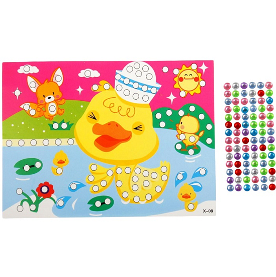 Аппликация круглыми стразами «Уточка» 2294295