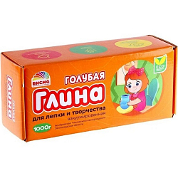 Глина голубая для лепки, арт.004 1000 гр