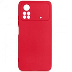 Задняя накладка ZIBELINO Soft Matte для Xiaomi Poco X4 Pro 5G (красный) с микрофиброй