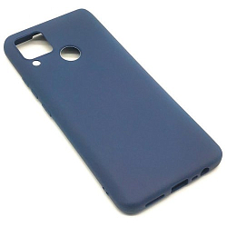 Силиконовый чехол SILICONE CASE Soft Matte для Realme C21 синий