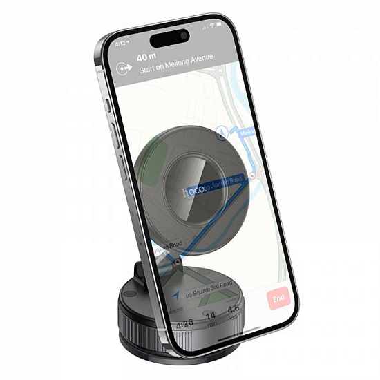Автомобильный держатель HOCO H86 Black metallic