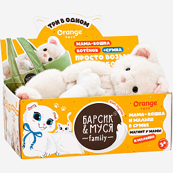 Мягкая игрушка Orange Toys Кошечка Муся с котёнком в переноске MK3000/40