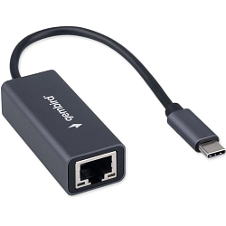 Сетевой адаптер Ethernet Gembird NIC-U12, Type-C USB 3.0 - 2.5 Gigabit Ethernet adapter, алюминий, RTL8156B