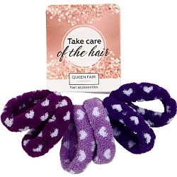 Резинка для волос "Махрушка" (набор 6 шт) объём сердце, 3,5 см 10067592