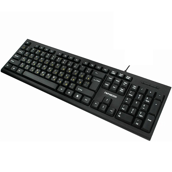 Клавиатура ГАРНИЗОН GK-120 черная, карбон,  USB