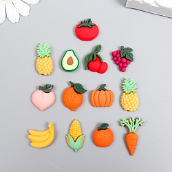 Декор для творчества пластик "Фрукты и овощи" набор 13 шт 7706064