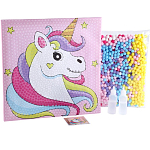 Аппликация помпошками «Прекрасный единорог», размер — 30 × 30 см, клей 30 мл