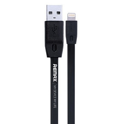 Кабель USB <--> Lightning  1.0м REMAX Full Speed RC-100I плоский, чёрный