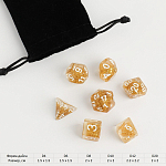 Кости игральные, дайсы для D&D "Янтарь", 7 шт 6935248