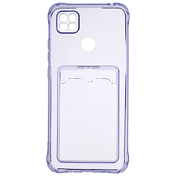 Задняя накладка ZIBELINO Silicone Card Holder Case для Xiaomi Redmi 10A/9C (сиреневый) защита камеры