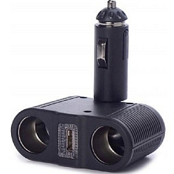 Разветвитель прикуривателя OLESSON 1645 (2 выхода+1USB)