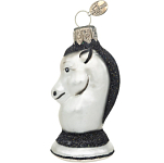 Ёлочное украшение "Шахматный конь",  в подарочной упаковке, h-7 см, ФУ-293